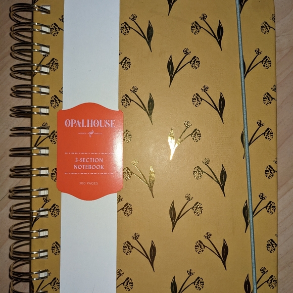 Opalhouse Office Opalhouse Spiral Notebook Gold Dandelions Poshmark
